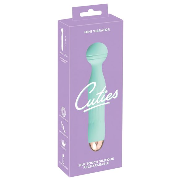 Cuties Mini Wand - rechargeable, étanche, vibromasseur massant (vert)
