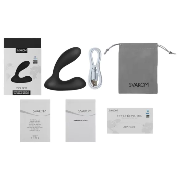 Svakom Vick Neo - plug anal vibrant connecté VR - rechargeable - noir