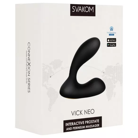 Svakom Vick Neo - plug anal vibrant connecté VR - rechargeable - noir