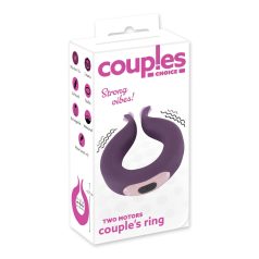   Couples Choice - anneau pénien vibrant double moteur rechargeable - violet