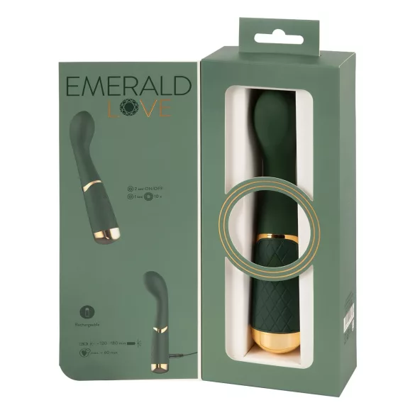 Emerald Love - vibromasseur point G rechargeable étanche - vert