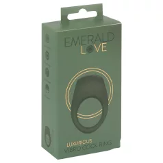   Emerald Love - anneau pénien vibrant rechargeable étanche - silicone vert
