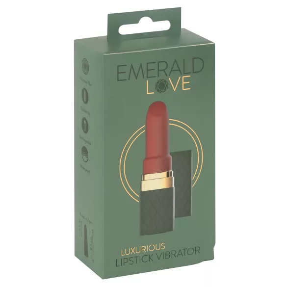 Emerald Love - mini vibromasseur rouge - rechargeable étanche