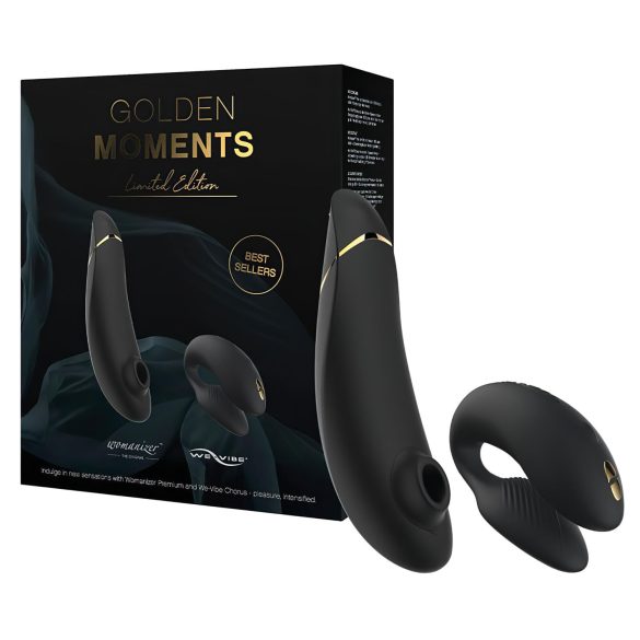 Womanizer Golden Moments 2 - stimulateur intime pour couples (noir)