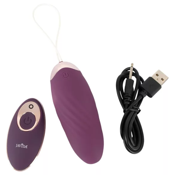 Javida Shaking Love - œuf vibrant télécommandé à pulsations - violet