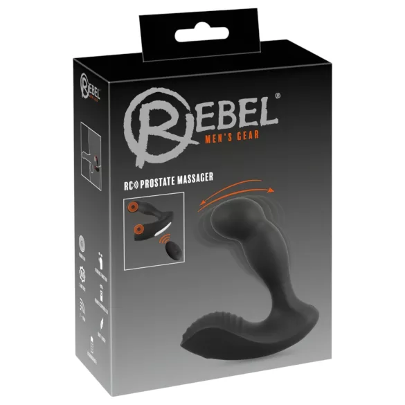 Rebel - masseur prostatique vibrant télécommandé rechargeable - silicone noir