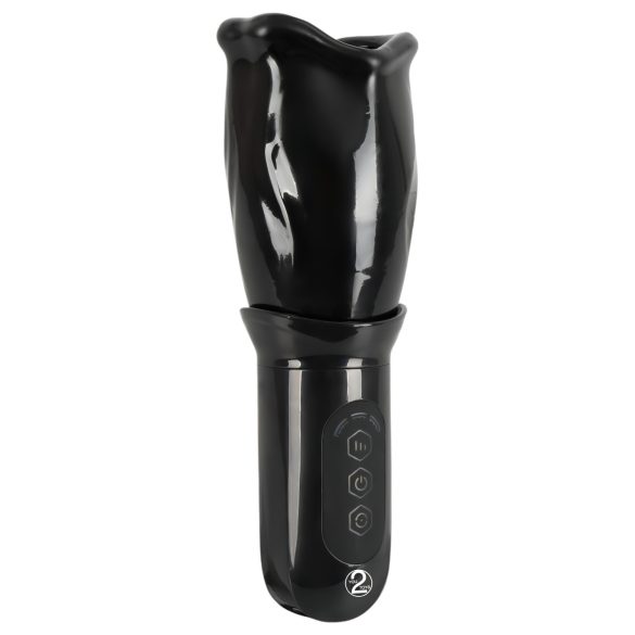 STROKER - masturbateur bouche rotatif rechargeable - noir