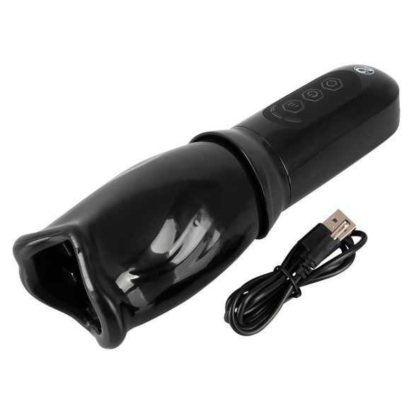 STROKER - masturbateur bouche rotatif rechargeable - noir