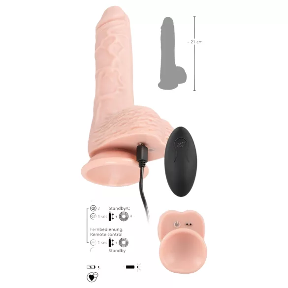 Medical RC - vibromasseur va-et-vient rotatif - silicone naturel