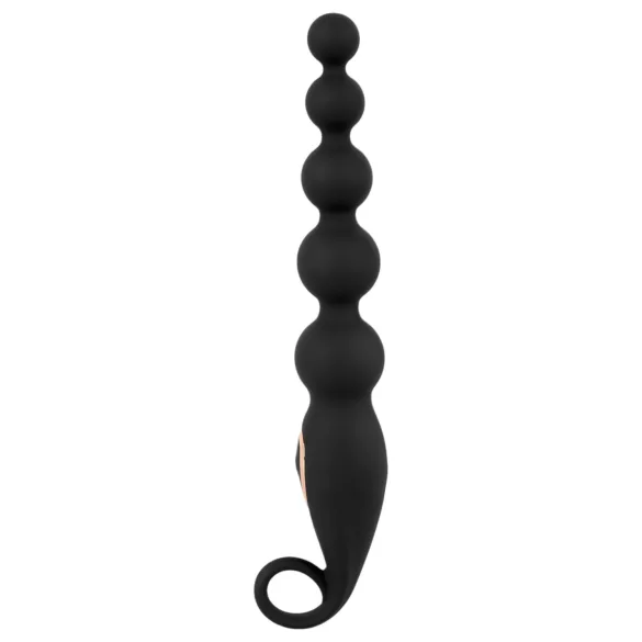 ANOS - Boules anales vibrantes - perles - silicone noir