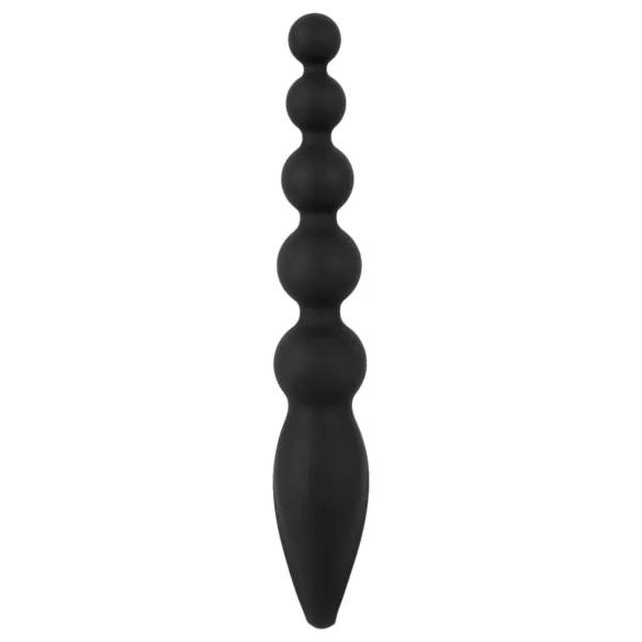 ANOS - Boules anales vibrantes - perles - silicone noir