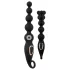 ANOS - Boules anales vibrantes - perles - silicone noir
