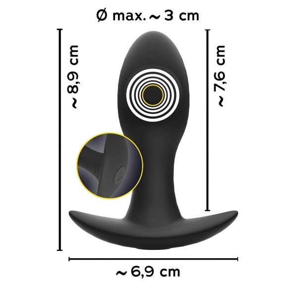 ANOS - vibromasseur prostate rechargeable étanche - silicone noir