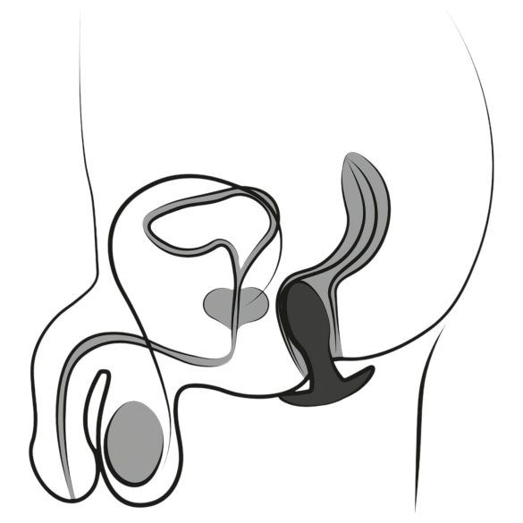 ANOS - vibromasseur prostate rechargeable étanche - silicone noir