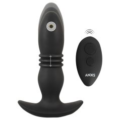   ANOS - stimulateur anal vibrant télécommandé sans fil - silicone noir