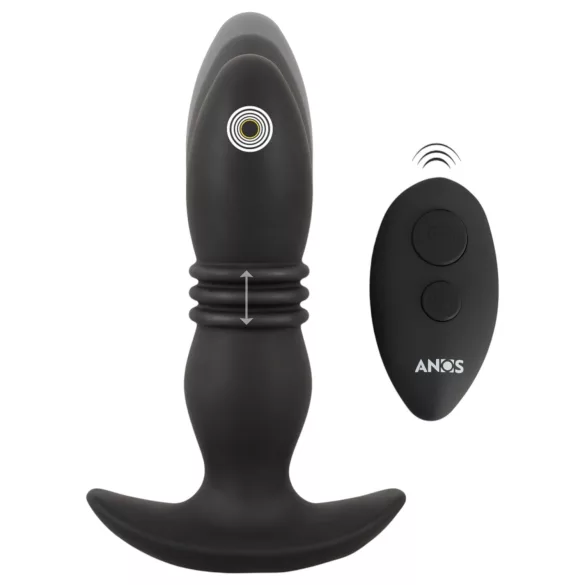 ANOS - stimulateur anal vibrant télécommandé sans fil - silicone noir