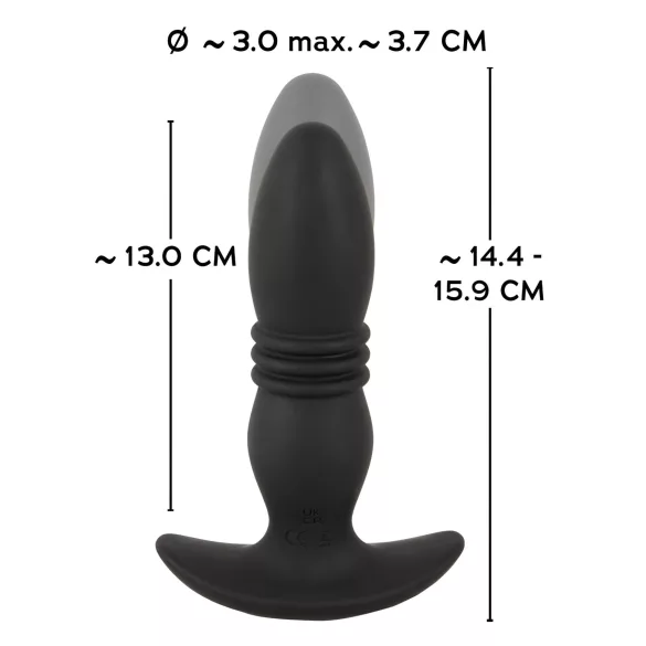 ANOS - stimulateur anal vibrant télécommandé sans fil - silicone noir
