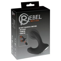   Rebel RC - plug anal vibrant gonflable sans fil rechargeable - noir