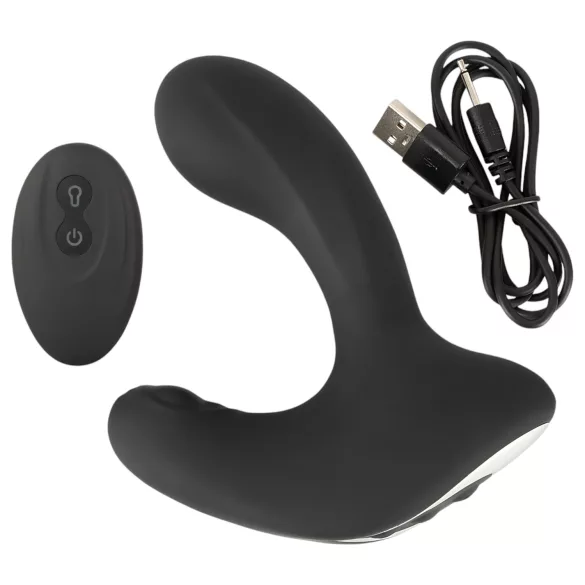 Rebel RC - plug anal vibrant gonflable sans fil rechargeable - noir