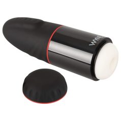   WYNE 02 - masturbateur vibrant et suceur rechargeable - noir et blanc