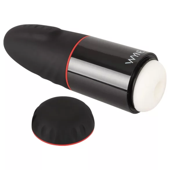 WYNE 02 - masturbateur vibrant et suceur rechargeable - noir et blanc