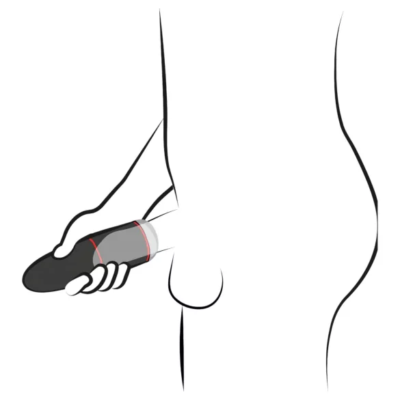 WYNE 02 - masturbateur vibrant et suceur rechargeable - noir et blanc