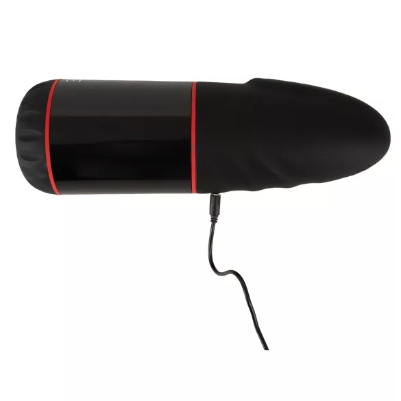 WYNE 02 - masturbateur vibrant et suceur rechargeable - noir et blanc