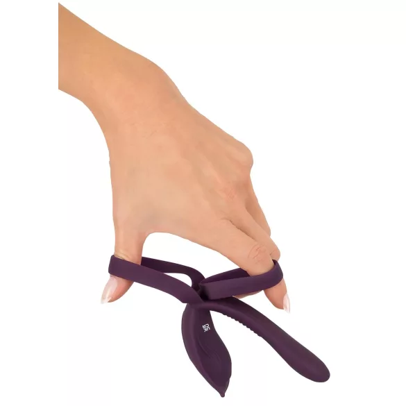 Couples Choice - anneau pénien vibrant rechargeable - violet