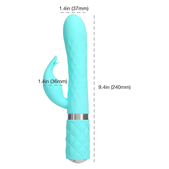 Pillow Talk Lively - vibrant, turquoise vibromasseur avec bras pour clitoris
