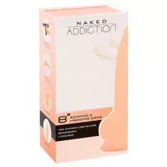   Naked Addiction - Vibromasseur rotatif - réaliste 20 cm - couleur chair