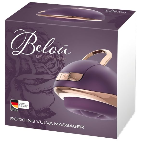 Belou - stimulateur clitoridien vibrant rechargeable rotatif - silicone violet