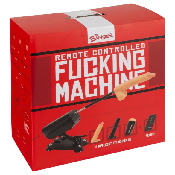 The Banger - machine à sexe avec 2 godemichets et 1 vagin artificiel