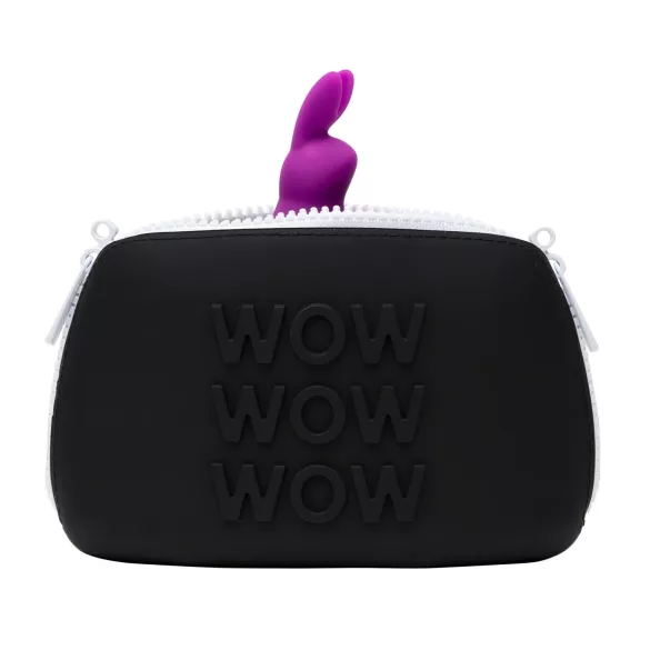 Happyrabbit - Anneau pénien vibrant avec étui - silicone violet