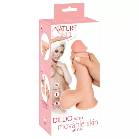 Nature Skin - gode réaliste avec peau - 20 cm - couleur chair