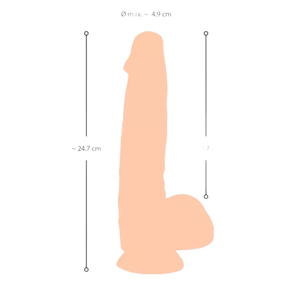 Nature Skin - gode ceinture réaliste avec peau - 25cm - couleur chair