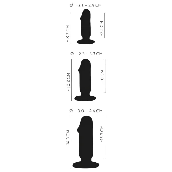 Anos - Kit d’entraînement anal - set de 3 plugs - silicone noir
