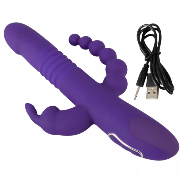 SMILE Triple - vibromasseur triple action rotatif et va-et-vient rechargeable