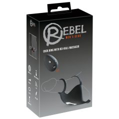   Rebel - anneau pénien et stimulateur testicules vibrant rechargeable - noir