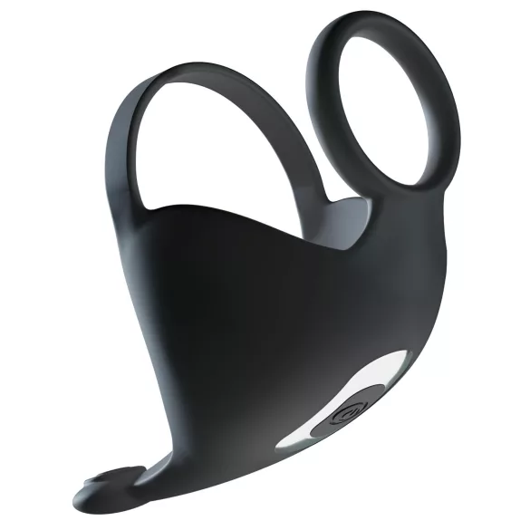 Rebel - anneau pénien et stimulateur testicules vibrant rechargeable - noir