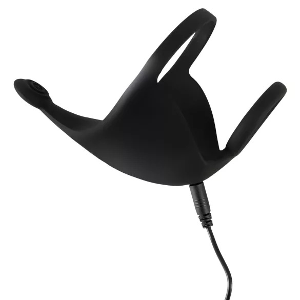 Rebel - anneau pénien et stimulateur testicules vibrant rechargeable - noir