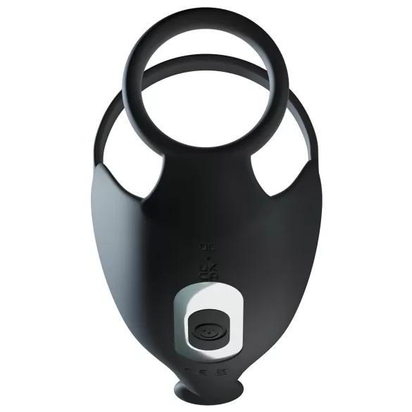 Rebel - anneau pénien et stimulateur testicules vibrant rechargeable - noir