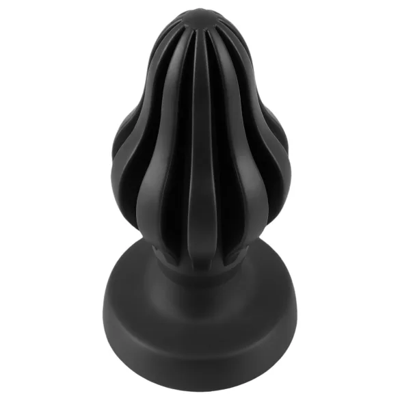 ANOS - plug anal souple nervuré - 7 cm (noir)