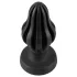 ANOS - plug anal souple nervuré - 7 cm (noir)