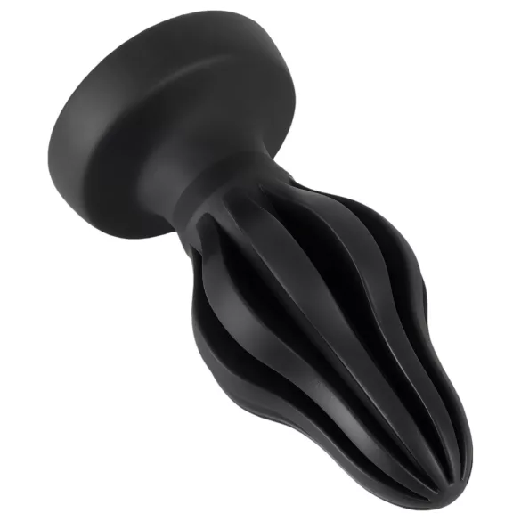 ANOS - plug anal souple nervuré - 7 cm (noir)