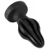 ANOS - plug anal souple nervuré - 7 cm (noir)