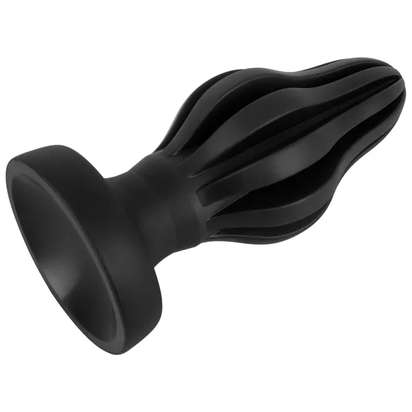 ANOS - plug anal souple nervuré - 7 cm (noir)