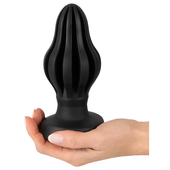 ANOS - plug anal souple nervuré - 7 cm (noir)