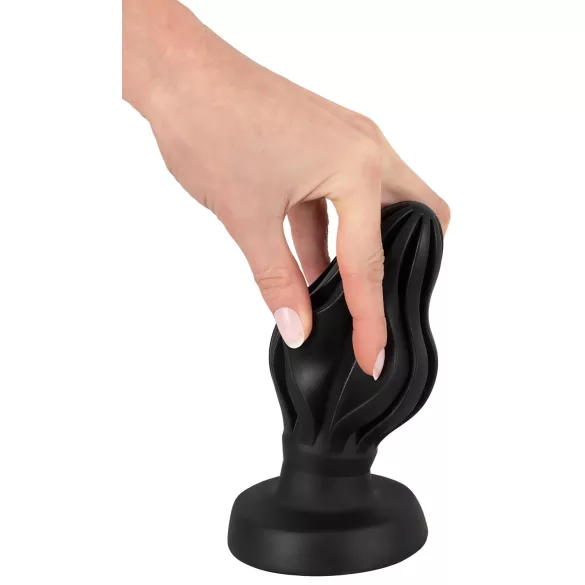ANOS - plug anal souple nervuré - 7 cm (noir)