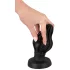 ANOS - plug anal souple nervuré - 7 cm (noir)