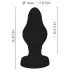 ANOS - plug anal souple nervuré - 7 cm (noir)